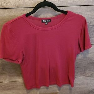 Maroon Crop Top